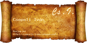 Csepeli Iván névjegykártya